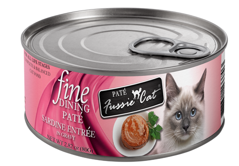 Fussie Cat Fine Dining Pate Sardine Canned Cat Food