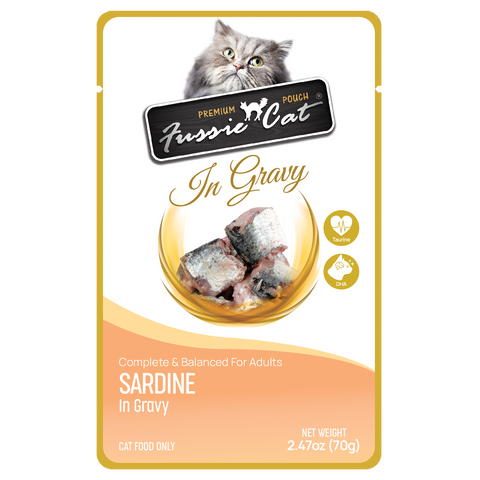 Fussie Cat Premium Pouch Sardine in Gravy Wet Cat Food