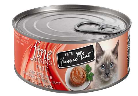 Fussie Cat Fine Dining Pate Sardine & Chicken Canned Cat Food