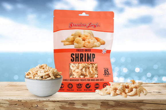 Grandma Lucy's Freeze Dried Shrimp Treats for Dogs and Cats