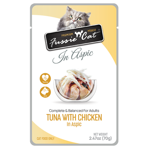 Fussie Cat Premium Pouch Tuna & Chicken In Aspic Wet Cat Food