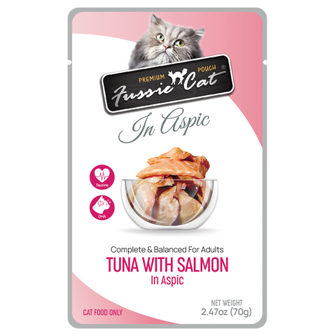 Fussie Cat Premium Pouch Tuna & Salmon In Aspic Wet Cat Food