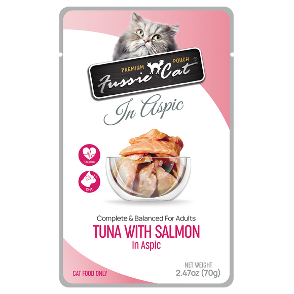 Fussie Cat Premium Pouch Tuna & Salmon In Aspic Wet Cat Food