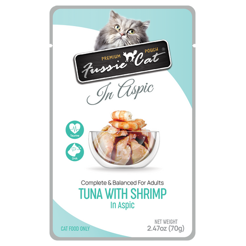 Fussie Cat Premium Pouch Tuna & Shrimp In Aspic Wet Cat Food