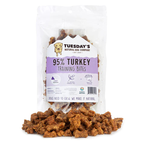 Tuesday's Natural Dog Company 95% Turkey Training Bites for Dogs