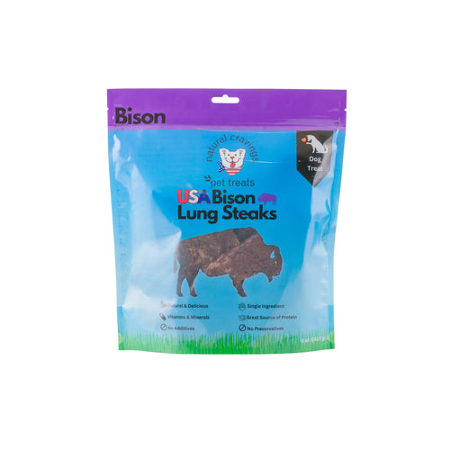 Natural Cravings USA Bison Lung Steaks Dog Treat (5 oz)