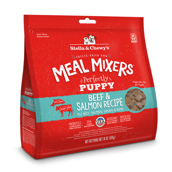 Stella & Chewy's Perfectly Puppy Beef & Salmon Freeze Dried Meal Mixer For Dogs