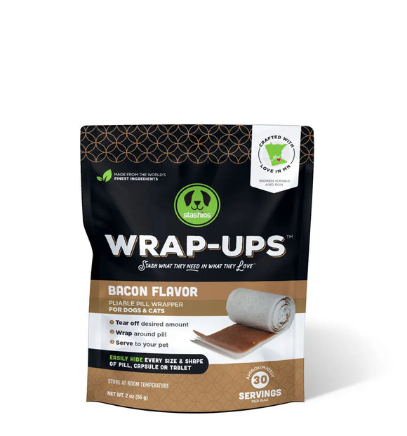 Stashios Wrap-Ups Pill Wraps for Cats and Dogs Bacon Flavor