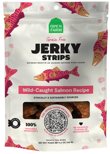 Open Farm Grain-Free Wild-Caught Salmon Jerky Strips ()