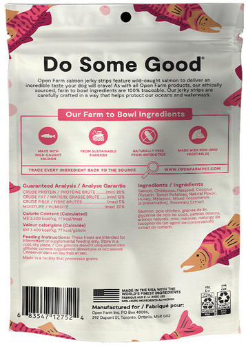 Open Farm Grain-Free Wild-Caught Salmon Jerky Strips ()