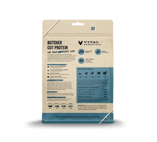Vital Essentials Freeze-Dried Raw Beef & Chicken Entree Mini Nibs Cat Food (12 oz)