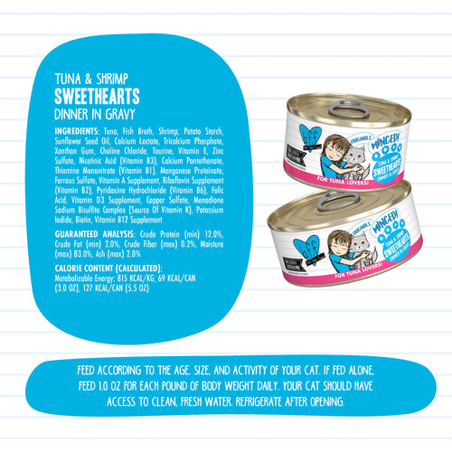 Weruva BFF Tuna & Shrimp Sweethearts Canned Cat Food (3-oz, single can)