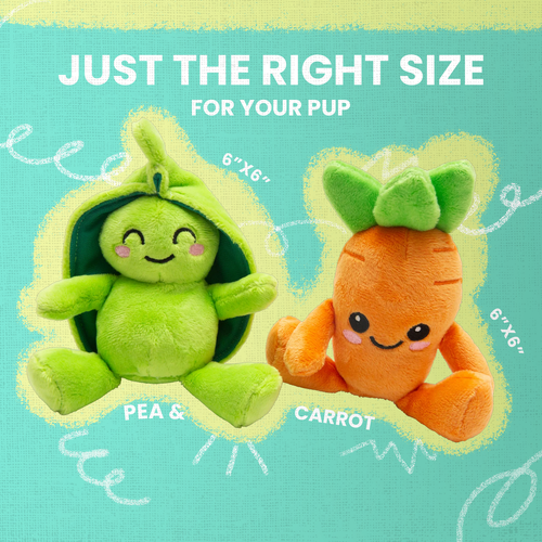 Snugarooz Carrot and Pea Dog Toy  ()