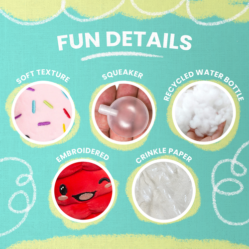 Snugarooz Poptart & Raspberry Dog Toy ()