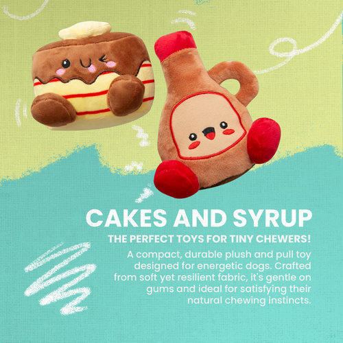 Snugarooz Pancake & Syrup Plush Duo Dog Toy  ()