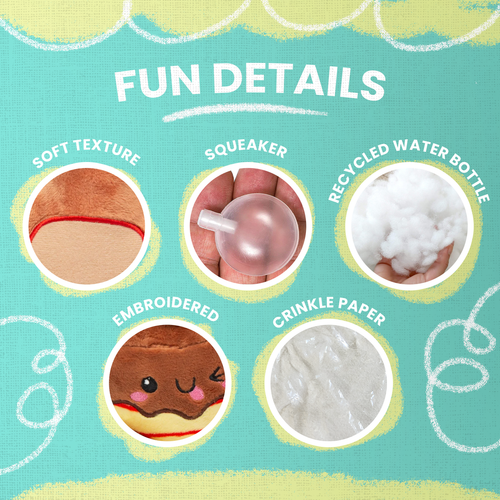 Snugarooz Pancake & Syrup Plush Duo Dog Toy  ()