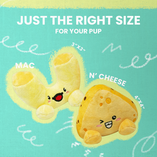 Snugarooz Snugarooz Mac & Cheese Plush Dog Toy  ()
