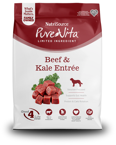 NutriSource Beef & Kale Entrée Limited Ingredient Dog Food ()