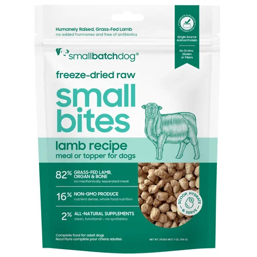 Smallbatch Freeze-Dried Raw Lamb Recipe Small Bites Dog Food  ()