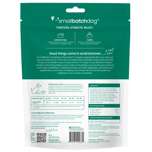 Smallbatch Freeze-Dried Raw Lamb Recipe Small Bites Dog Food  ()