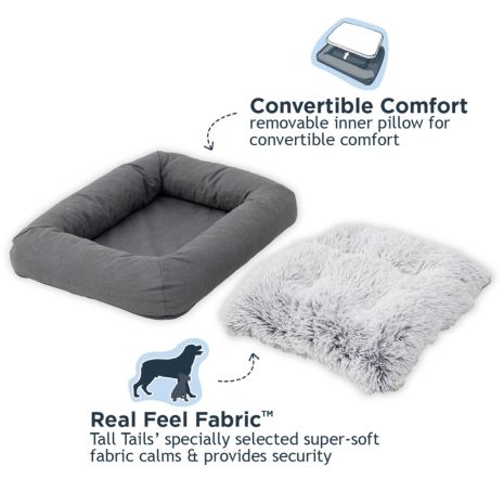 Tall Tails Grey All-In-One Dog Bed ()