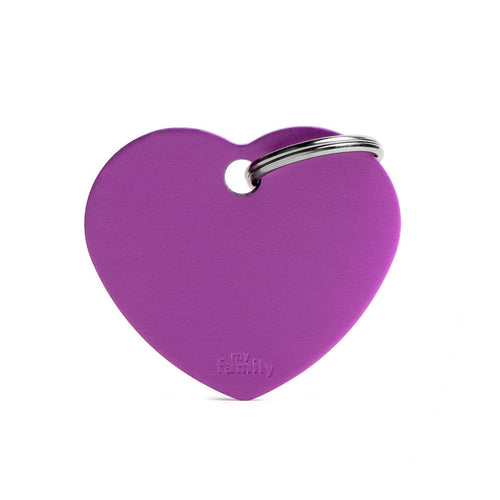 MyFamily USA ID Tags Basic Aluminum Big Heart