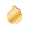 MyFamily USA ID Tags Basic Big Circle Gold-Plated Brass