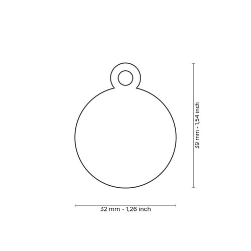 MyFamily USA ID Tags Basic Big Circle Gold-Plated Brass