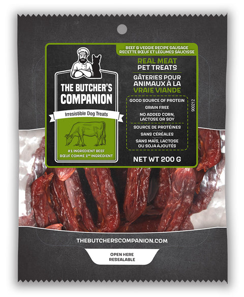 The Butcher's Companion Dog Treats Beef & Veggie Recipe