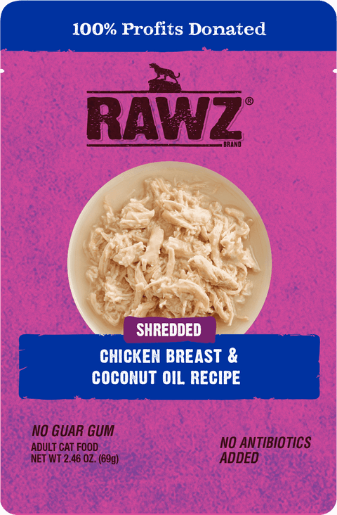 RAWZ Shredded Chicken Breast Coconut Oil Wet Cat Food