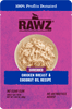 Rawz Shredded Chicken Breast & Coconut Oil Cat Wet Food Recipe (2.46 oz. Pouches)