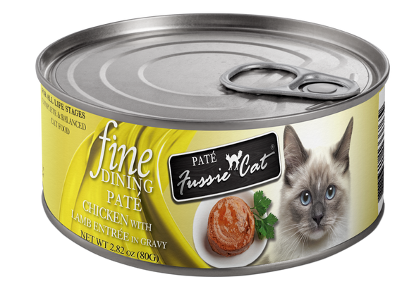 Fussie Cat Fine Dining Pate Chicken & Lamb Canned Cat Food