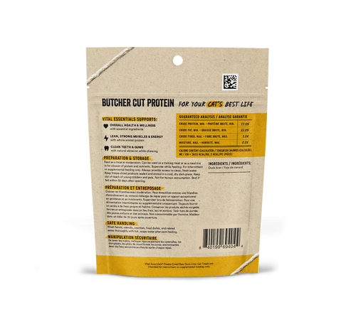Vital Essentials Freeze-Dried Raw Duck Liver Cat Treats (0.9 oz)