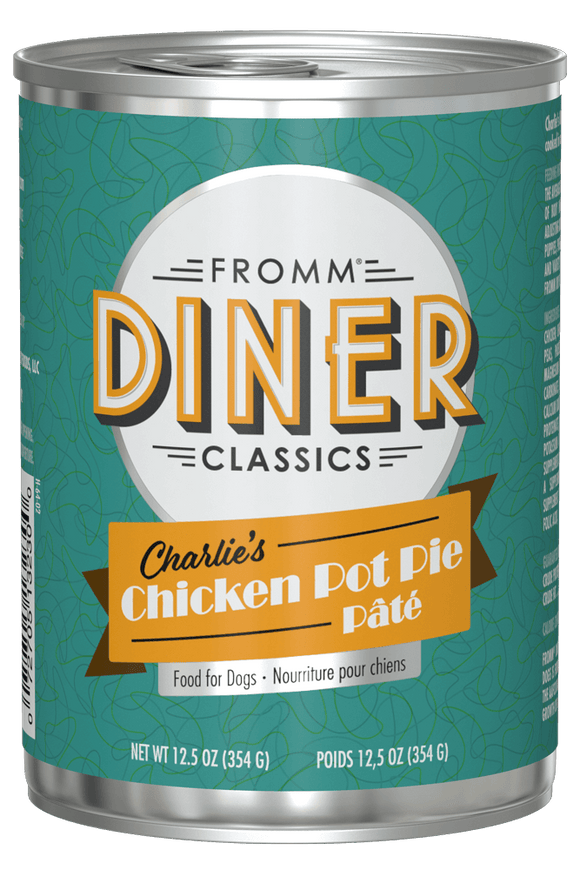 Fromm Diner Classics Charlie’s Chicken Pot Pie Pâté Dog Food (12.5 oz)