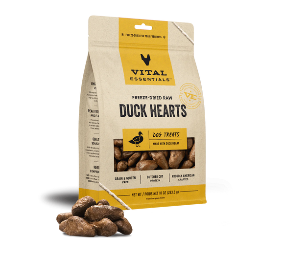 Vital Essentials Freeze-Dried Duck Hearts