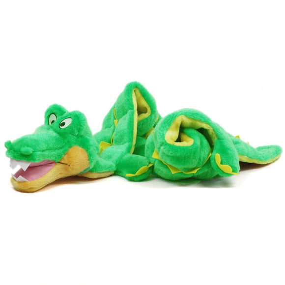 Outward Hound Squeaker Mats Gator Plush Dog Toy