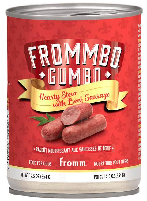 Frommbo Gumbo Hearty Stew with Beef Sausage Canned Dog Food