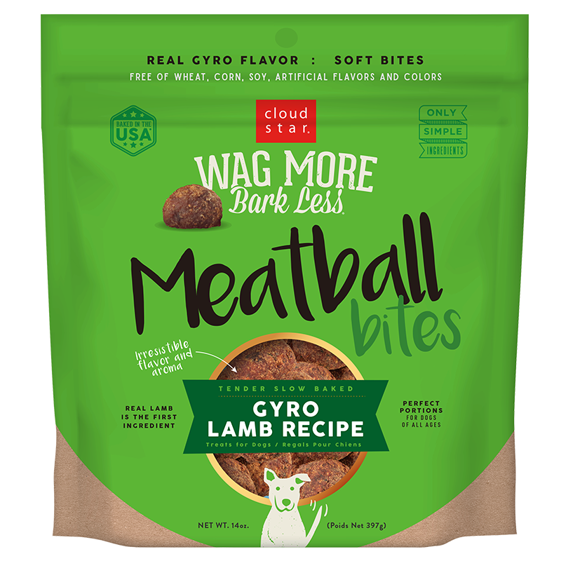 Cloud Star Wag More Bark Less Meatballs: Lamb Dog Treats