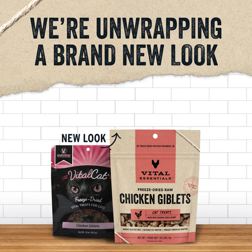 Vital Essentials Freeze Dried Raw Chicken Giblets Cat Treats (1 OZ)