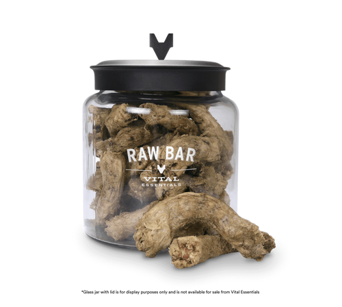 Vital Essentials Raw Bar Freeze Dried Raw Chicken Necks Dog & Cat Snacks (9 oz)