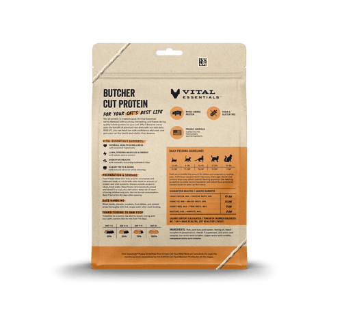 Vital Essentials Freeze-Dried Raw Pork Entree Mini Nibs Cat Food (8 oz)
