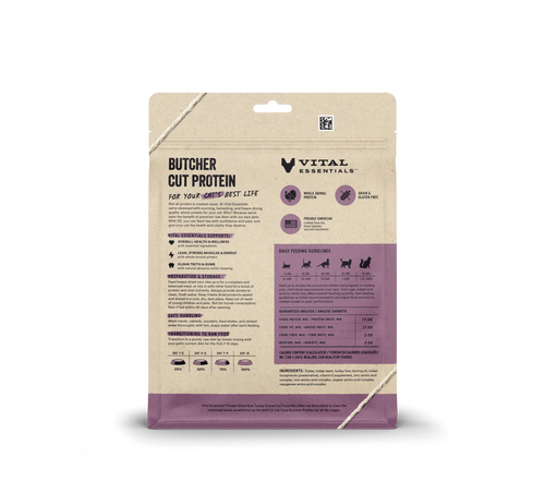 Vital Essentials Freeze-Dried Raw Turkey Entree Mini Nibs Cat Food (8 oz)