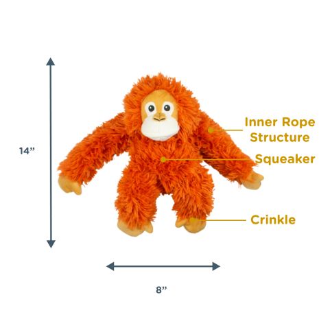 Tall Tails Orangutan Rope Body Dog Toy (14 / Orangutan)