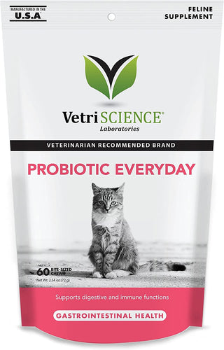 VetriScience Probiotic Everyday Bite-Sized Cat Chews (60 Count)
