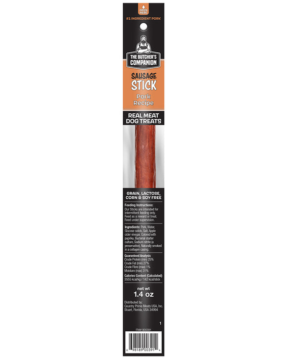 The Butcher's Companion Pork Recipe Sausage Long Sticks Dog Treats (40 g)