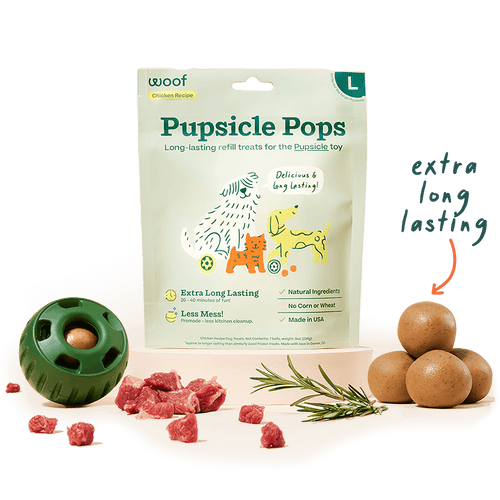 Woof Pupsicle Pops Dog Treats Chicken & Peanut Butter