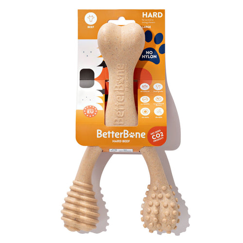 BetterBone Hard Dog Bone Chew Toy Beef