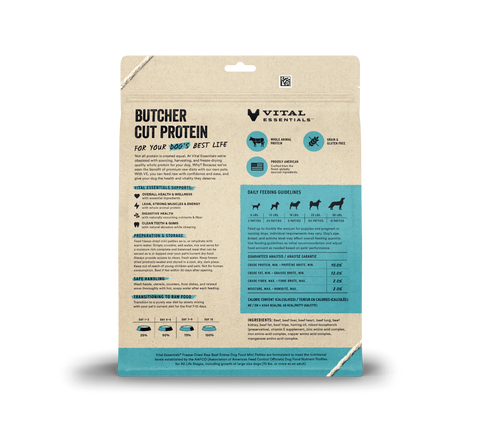 Vital Essentials Freeze-Dried Raw Beef Mini Patties Dog Food