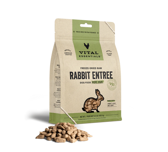 Vital Essentials Freeze-Dried Raw Rabbit Mini Nibs Dog Food