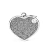 MyFamily USA ID Tags Shine Big Glitter Hearts